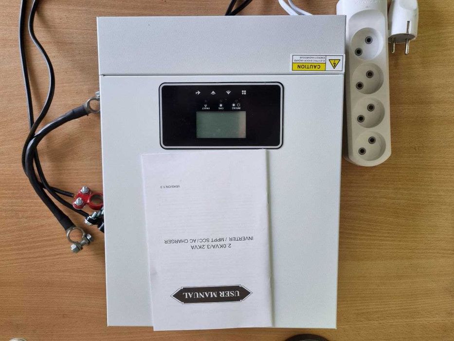 Інвертор гібридний 3000Вт AOH-3.2KVA повний комплект з дротами до АКБ