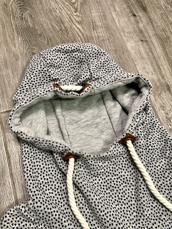 Naketano Bluza Damska z Kapturem w Serduszka r. M