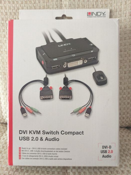LINDY 42341 Przełącznik DVI KVM Switch Compact