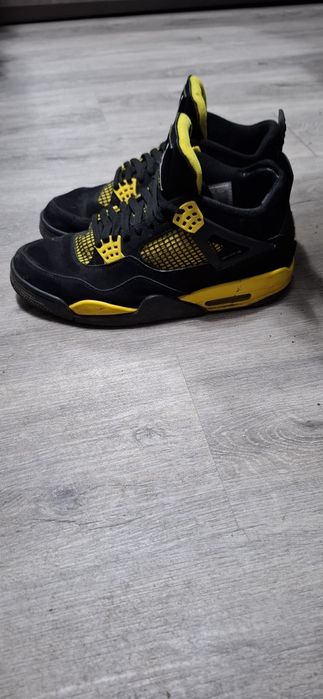 Buty air jordan 4 retro czarno żółte thunder męskie