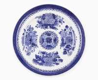 Raro prato de porcelana da China Azul e Branco Séc. XVIII/XIX