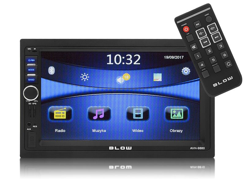 Radio 2DIN z nawigacją GPS 7C BLOW AVH-9880 BT USB