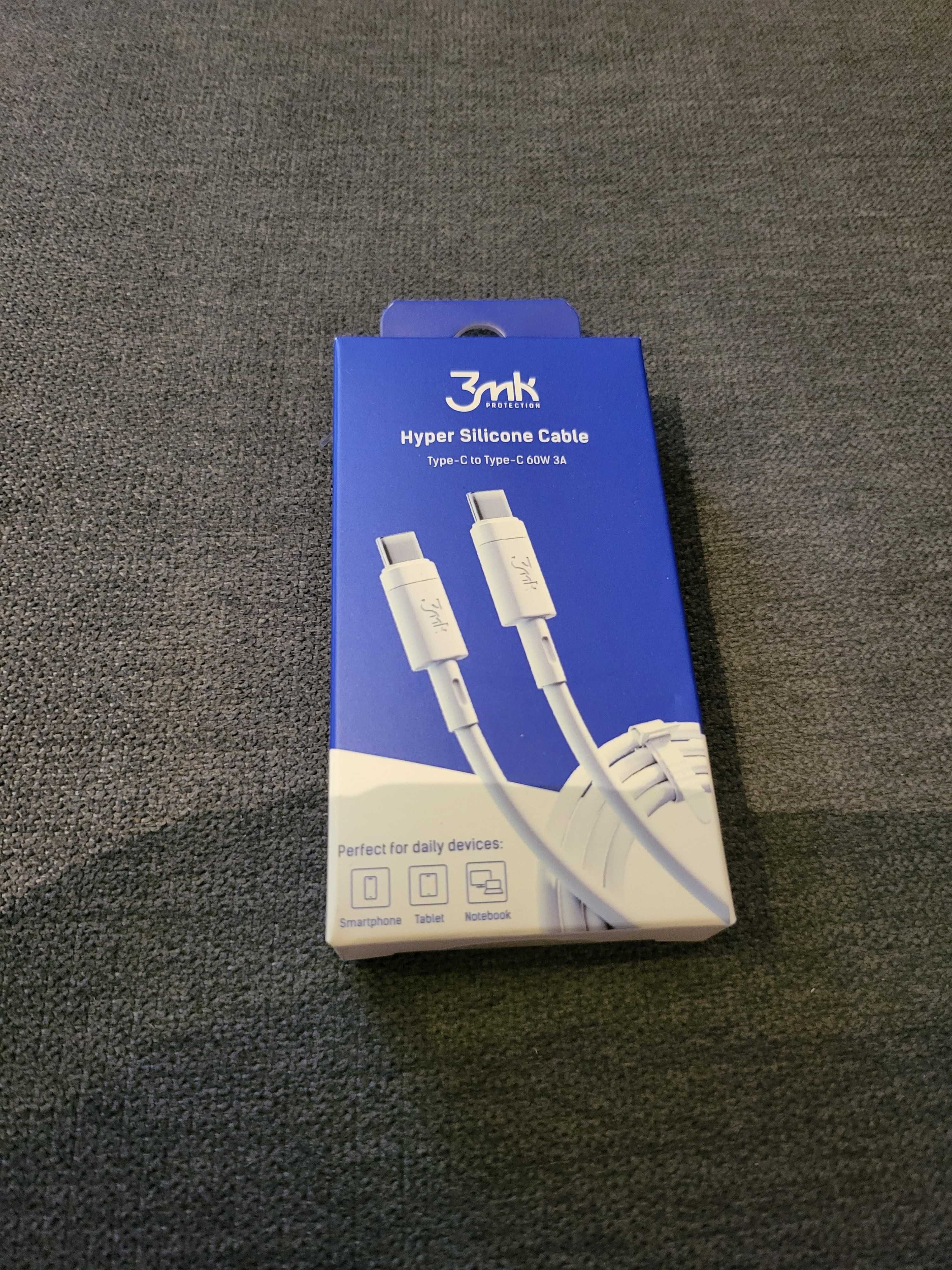 Kabel USB-C - USB-C 60 W 3 A 3mk Hyper Silicone Cable