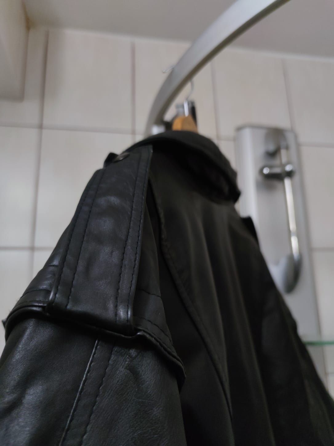 kurtka skórzana czarna vintage skóra elegancka Black XXL sportowa leat