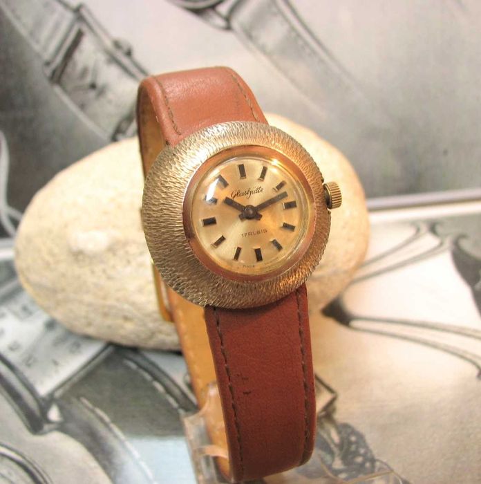 Zegarek GUB Glashutte Lady Piękny, rzadki model. Pozłacany Germany