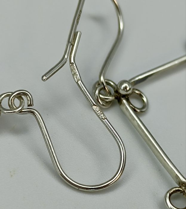 Советские серебряные серьги 875 пробы