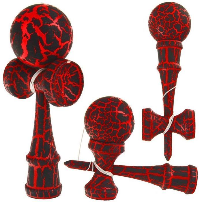 Kendama Drewniana Gra Zręcznościowa - czerwona