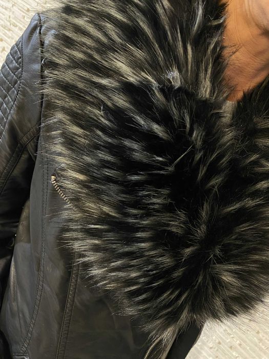 Lady G Ramoneska eko skóra z dużym obszyciem miękka  L