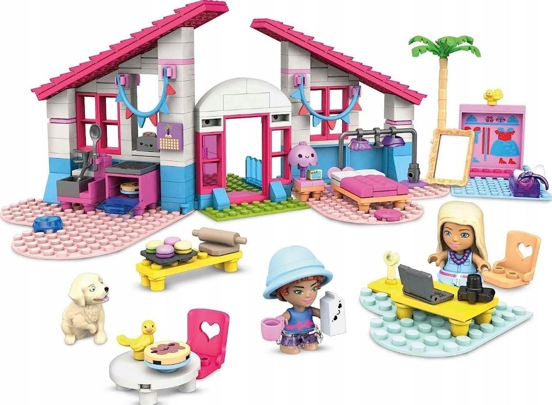 Klocki Mega Bloks GWR34 Barbie Mega Construx Dom w Malibu 303 szt.