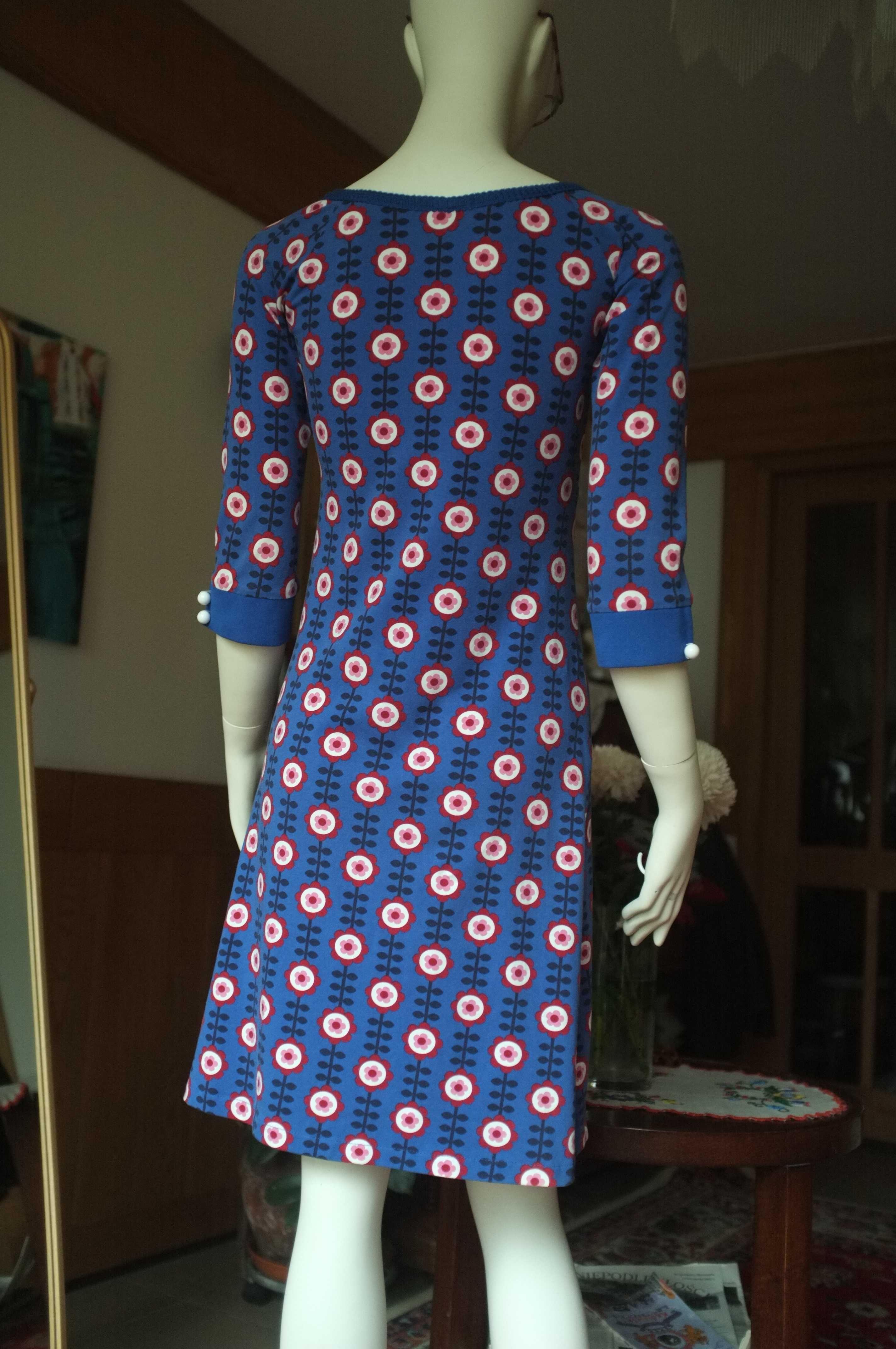 dzianinowa sukienka Margot Weinreich Mikkelsen S retro pop art
