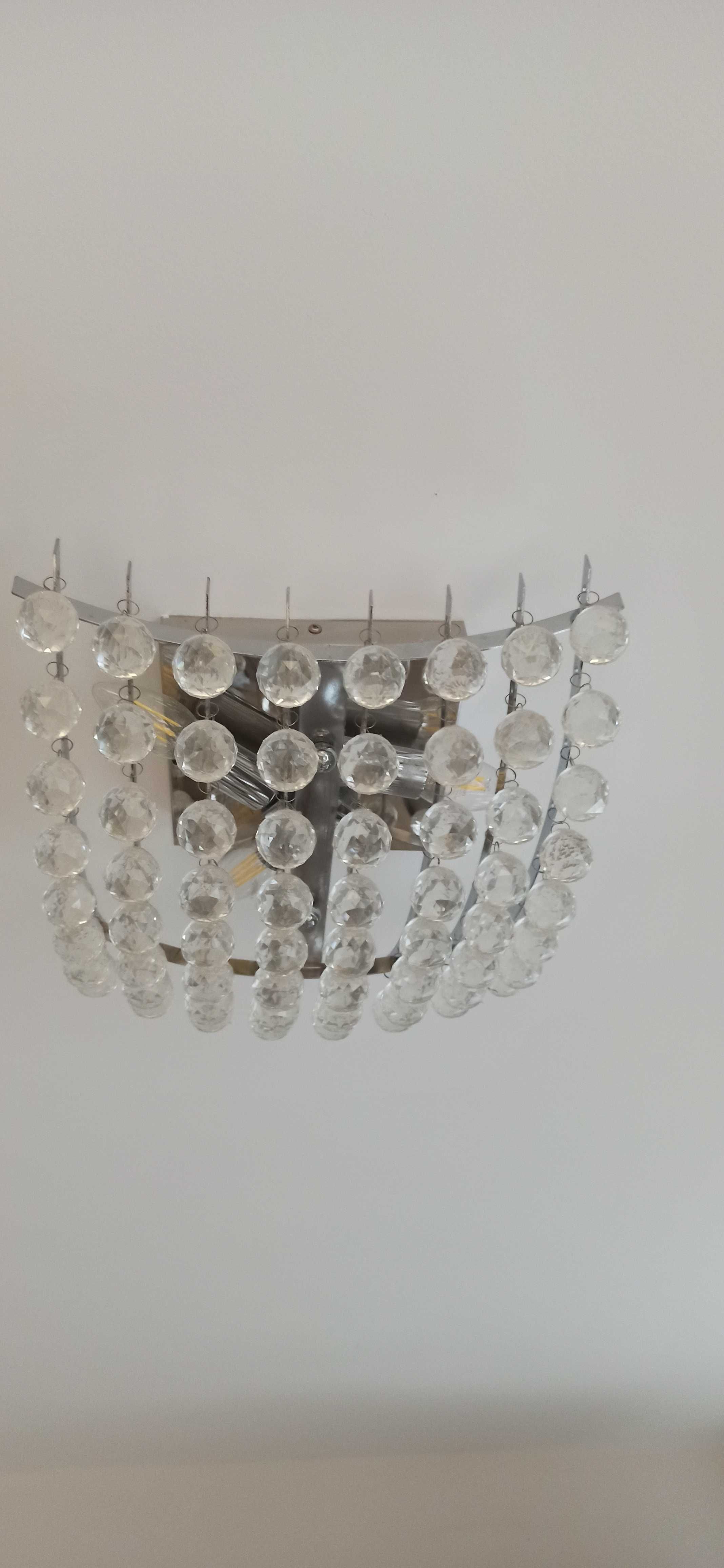 Kryształowa lampa plafon kryształki