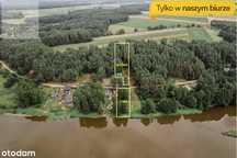 Całoroczny dom z bala z działka z linią brzegową
