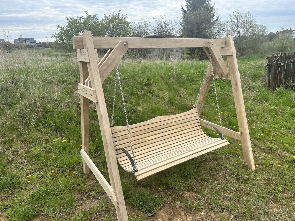 Huśtawka ogrodowa dębowa