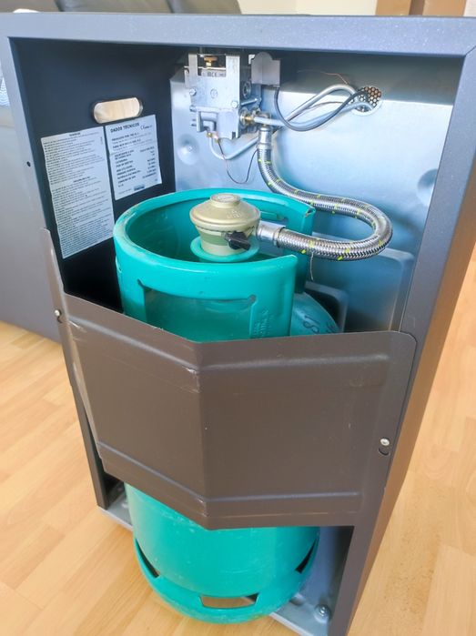 Aquecedor a gás com botija