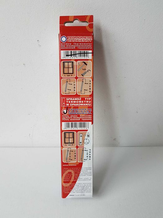 Kapilar termometr zaokienny zewnętrzny rurkowy do okien AL/PCV biały