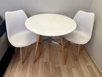 Stół z krzesłami stolik obiadowy skandynawski
