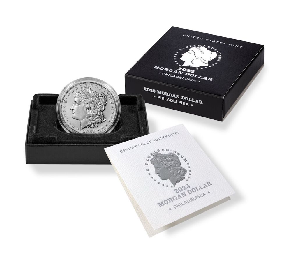 Срібна колекційна монета  Долар 1$ Морган Morgan 2023 S  Proof є опт