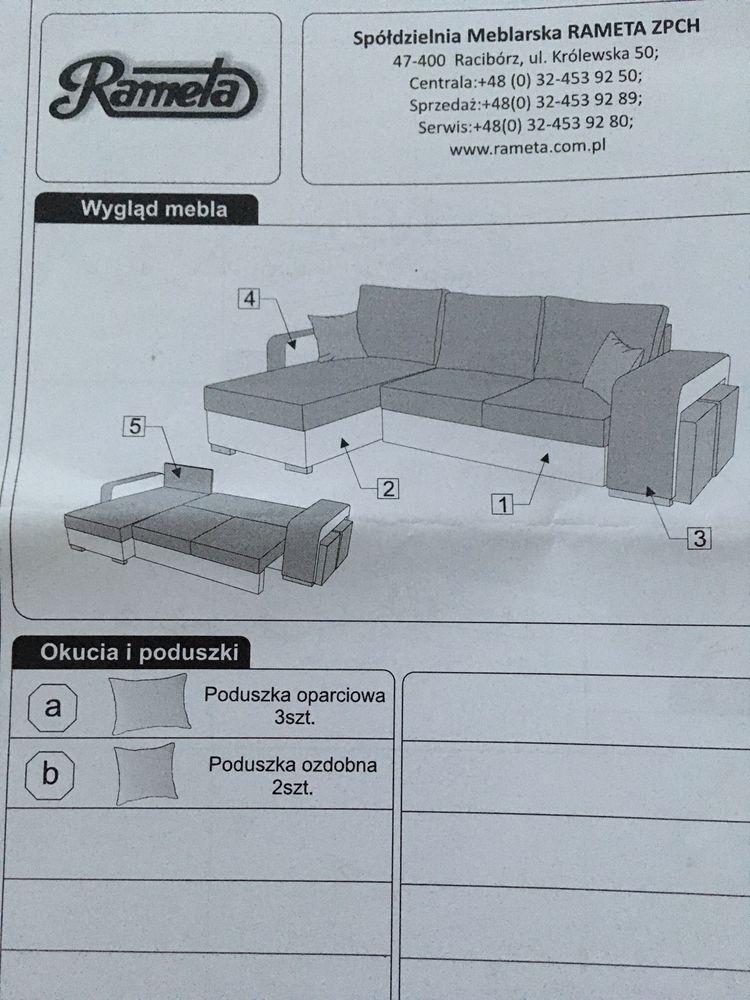 Narożnik kanapa wypoczynek łóżko mirage mini 270 x 160