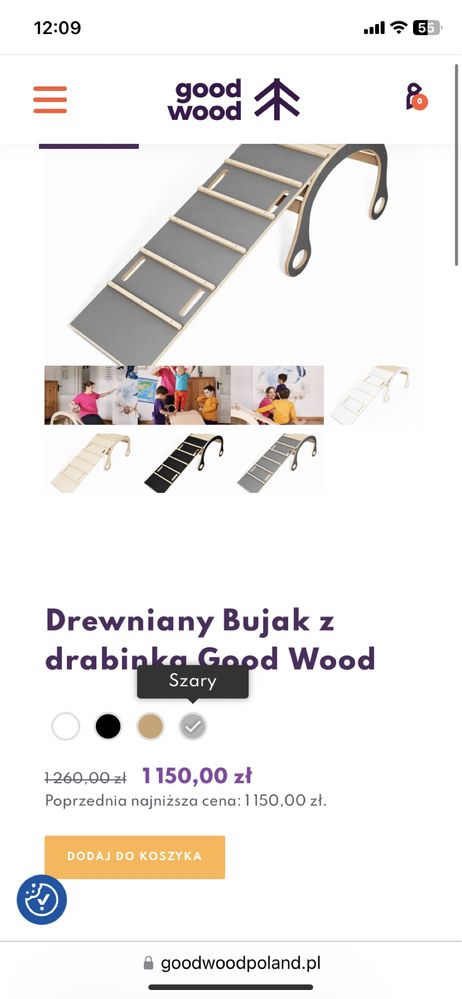 Drewniany bujak Good Wood + drabinko zjeżdżalnia x2