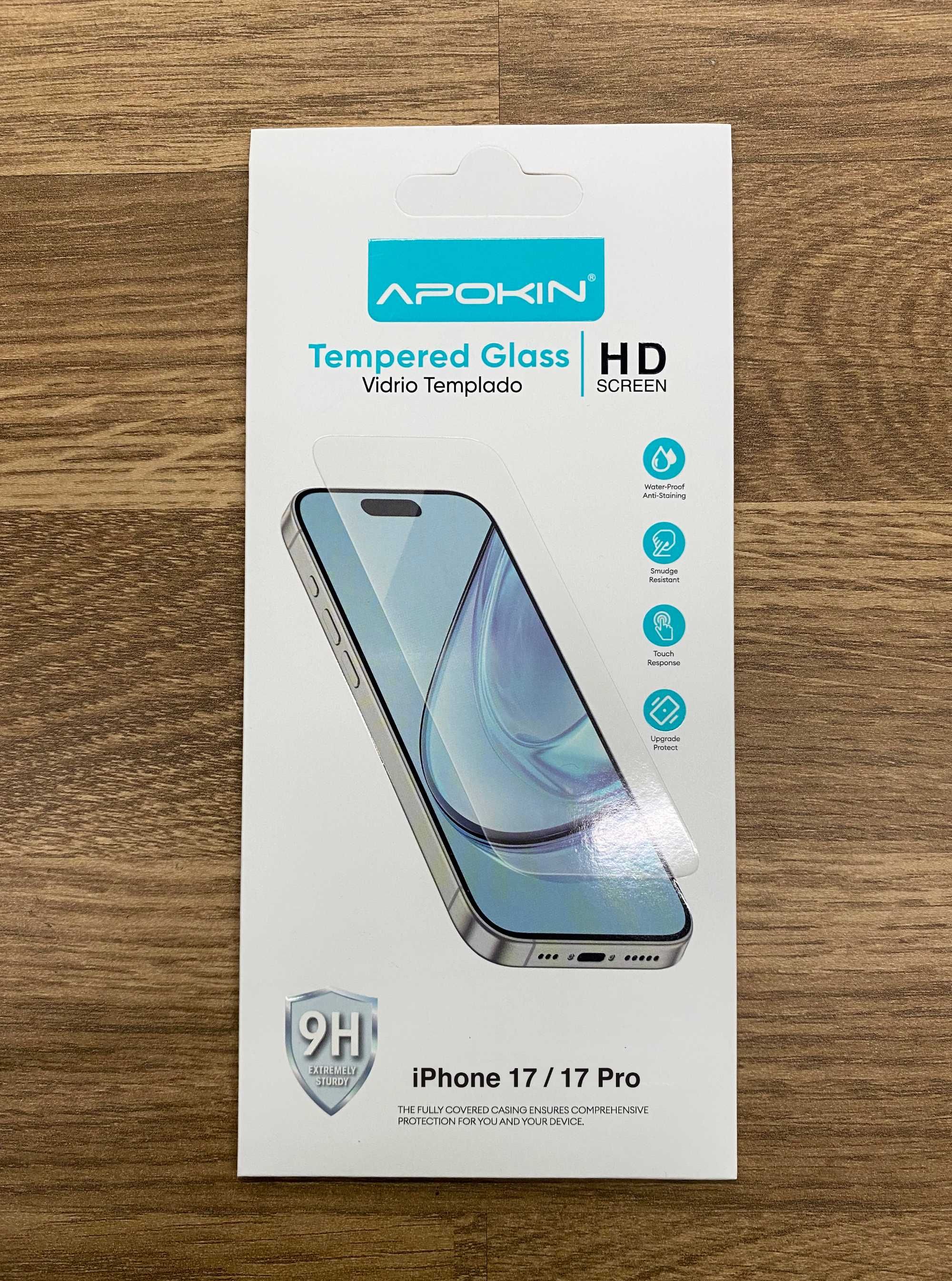 Película de vidro temperado para iPhone 17 / 17 Air/ 17 Pro/17 Pro Max