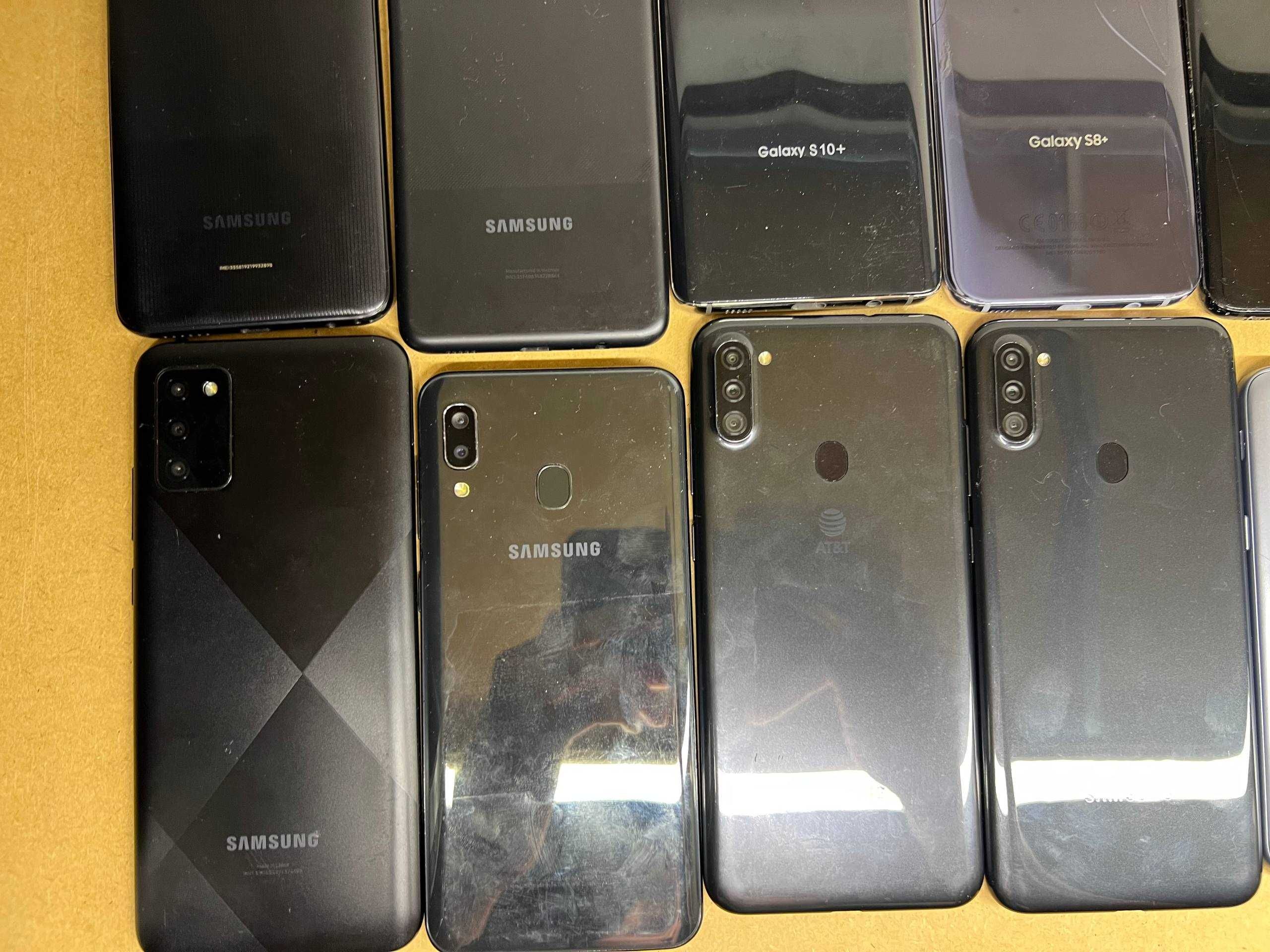 Лот смартфонів, Galaxy A03s, A12, S10+, S8+,  A01
