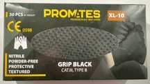 Rękawice ProMates Grip Black rozmiar 10 - XL, 500sztuk- opak. zbiorcze