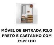 Móvel de Entrada com Espelho e 3 Gavetas