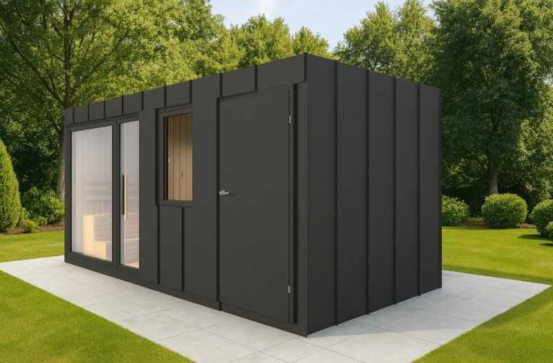 Sauna ogrodowa z pomieszczeniem gospodarczym – producent / Żywiec