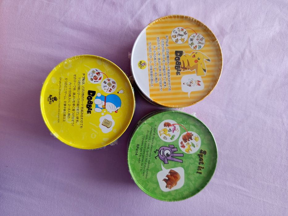 Dobble Pokemony, Dobble zwierzęta, Dobble Doraemon japoński kot anime