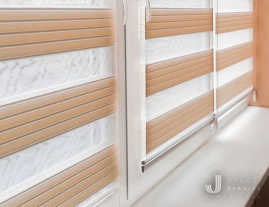 Жалюзи день ночь. Замер, установка! Рулонные шторы, Римские шторы PB-9