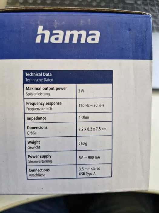 Głośniki komputerowe Hama Sonic Mobil 183