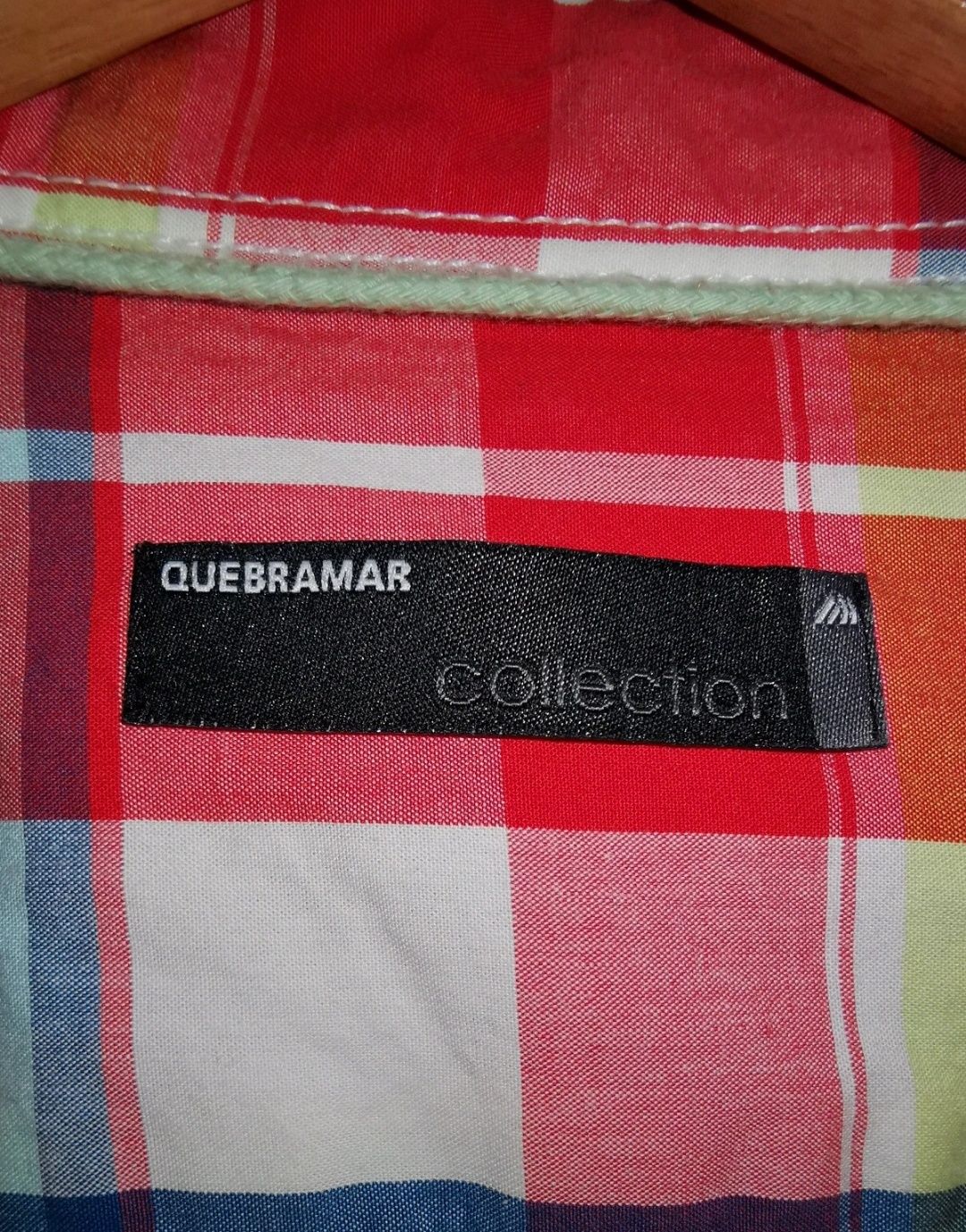 Camisa Quebramar - Xadrez Laranja