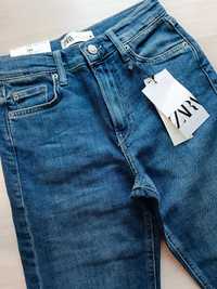 Сині джинси Zara модель slim cropped розмір XS синие джинсы Зара слим