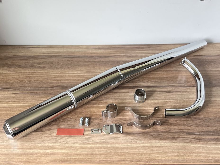 NOWY DUELLS komplet zestaw wydechowy tłumik MZ ETZ 251