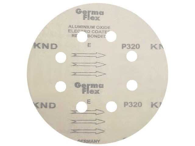 50x Krążek papier ścierny krążki ścierne na rzep 8 otw. KND 125mm P320