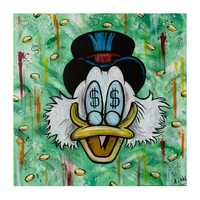 Obraz "Scrooge McDuck" wykonany jest farbami akrylowymi.