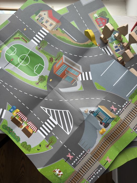 Дорожні знаки, деревяна гра, машинка