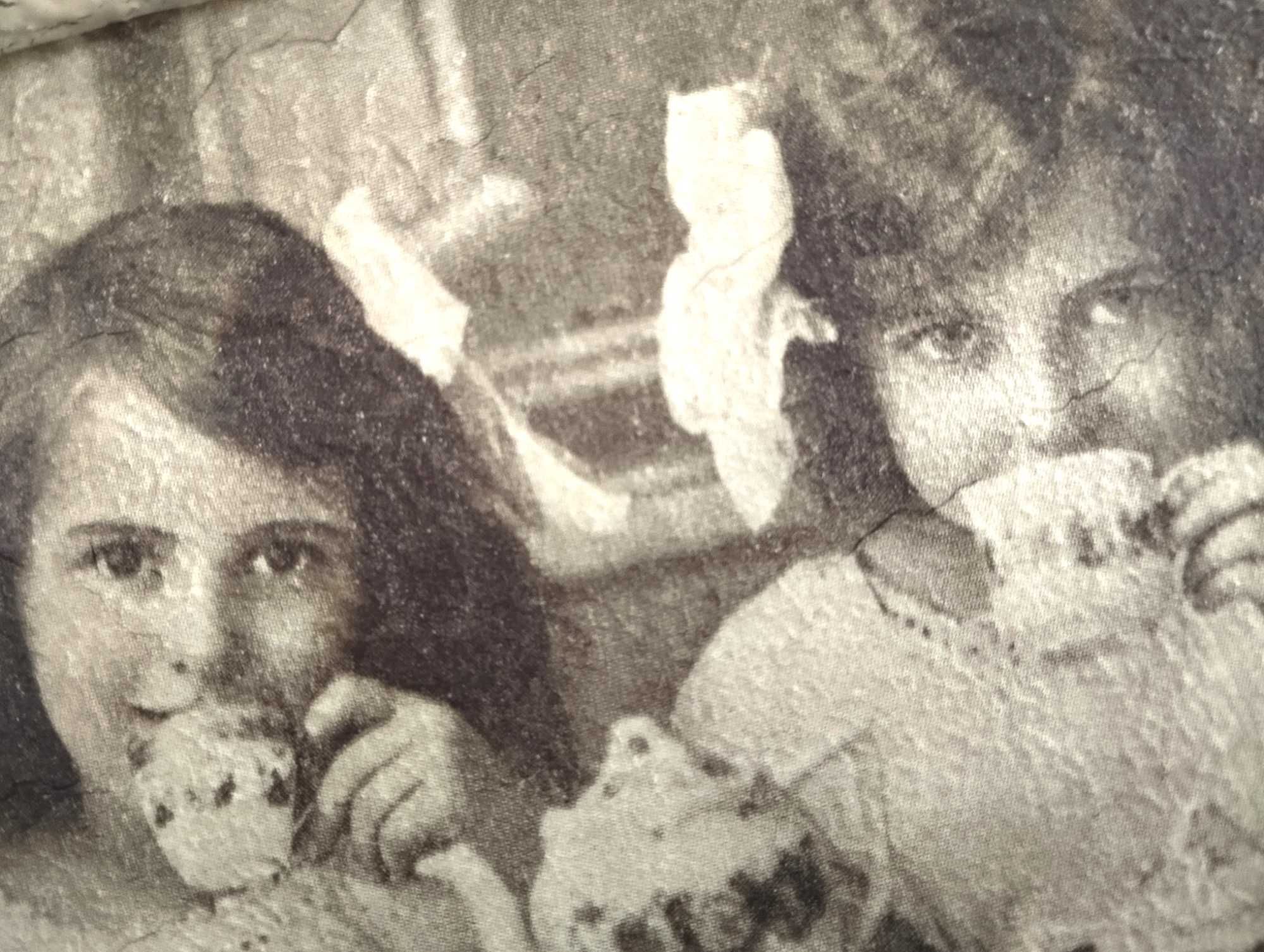 Obrazek decoupage retro dziewczynki pijące herbatę retro