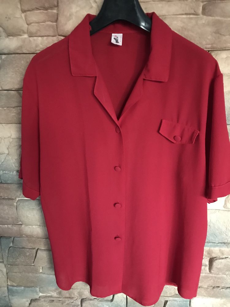 Czerwona lekka bluzka XL-50