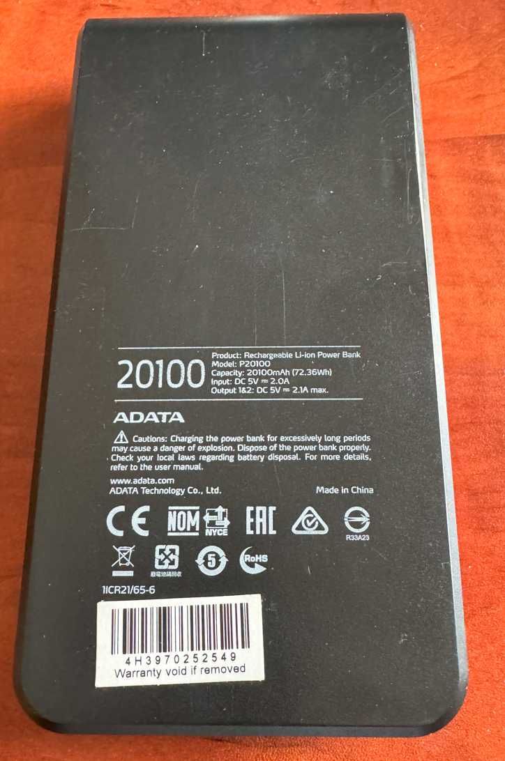 PowerBank Adata 20000W
