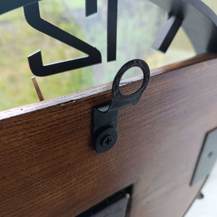 Zegar Ścienny drewniany Jesion 35 cm – stalowa obręcz, cichy mechanizm