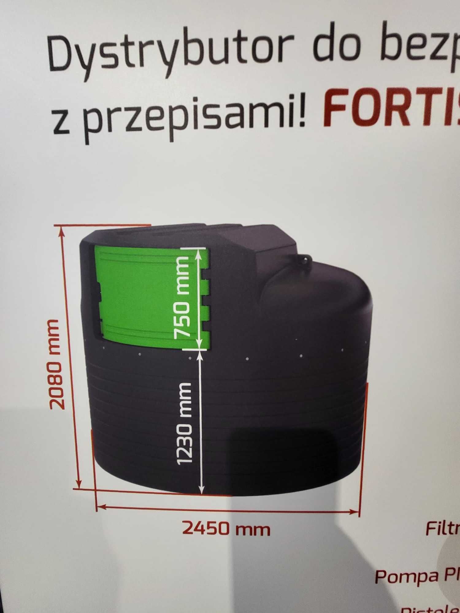 Zbiornik na olej napędowy 5000 l Fortis Ekotank dwupłaszczowy