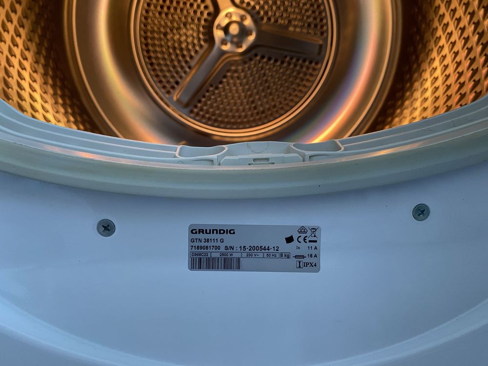 Сушильна машина Grundig GTN 38111 G, 8 кг сушка
