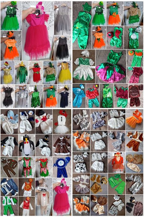 ПРОКАТ костюм зайчик білка лисиця мишка їжак сорока жабка півник гриб