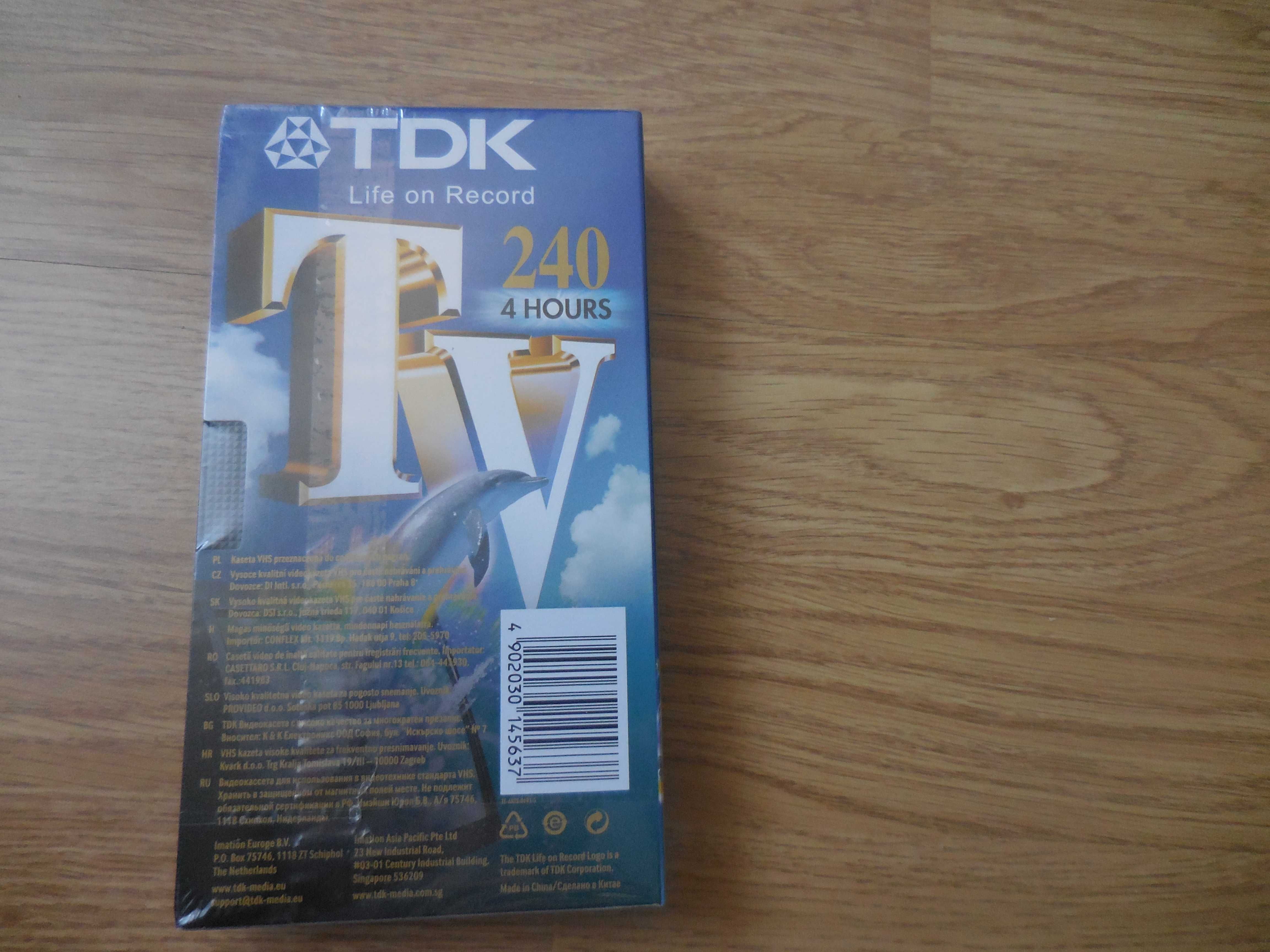 Kaseta VHS TDK 240 fabrycznie nowa w folii