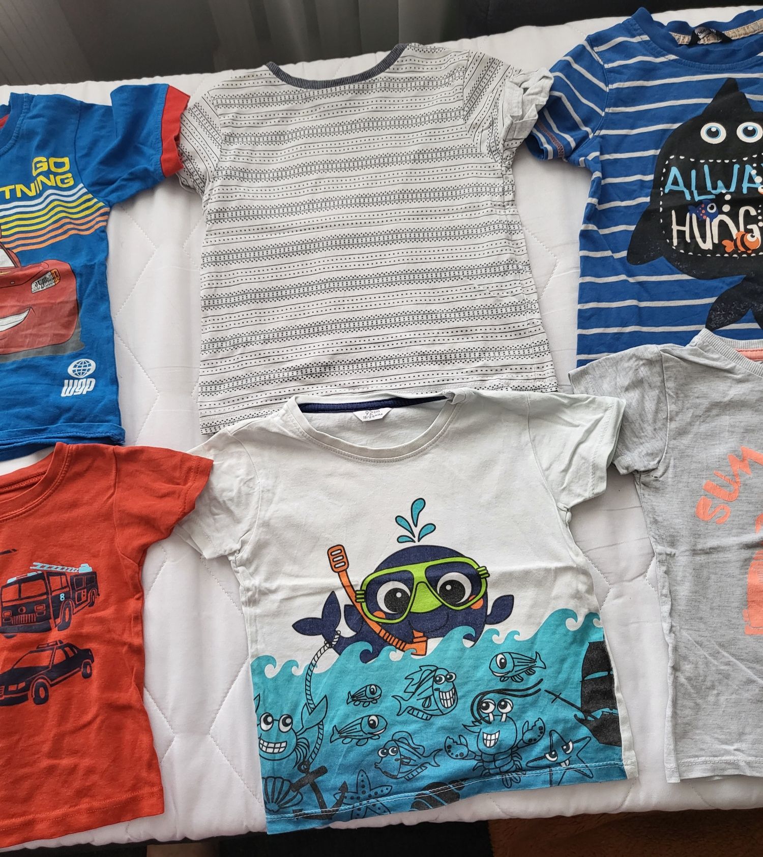 Koszulki z krótkim rękawem t-shirty 6 szt, rozm.86-92