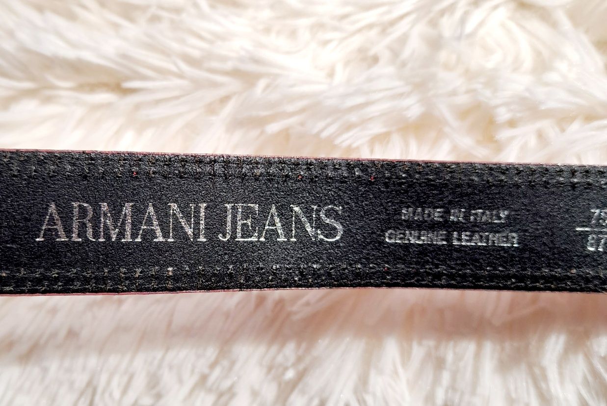 Cinto Armani Jeans, pele genuína, rosa fucsia.