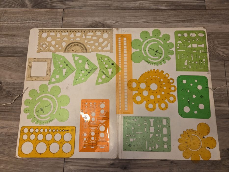 Szablony wzorniki  kreślarskie PRL