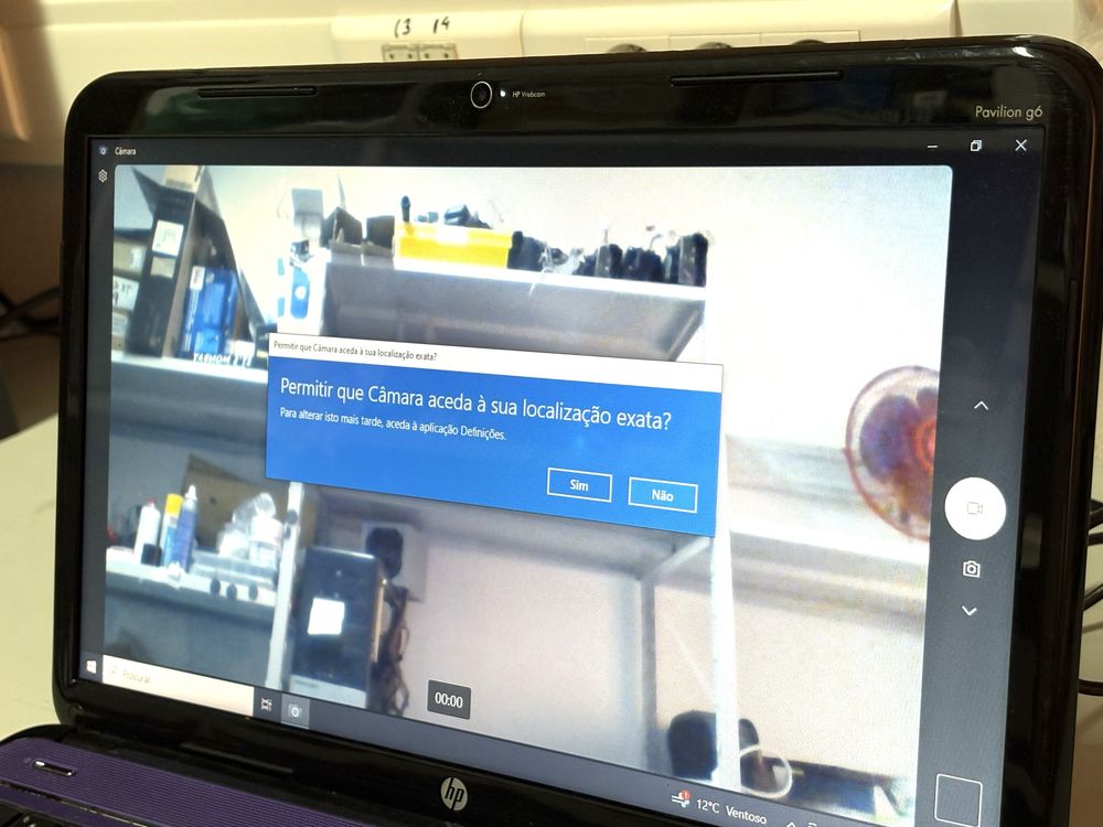 Portátil HP a trabalhar