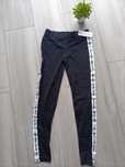 Legginsy getry czarne z lampasami nowe